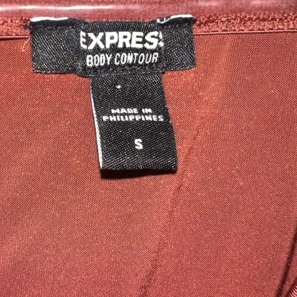Express Rust One-Shoulder Bodysuit Like New! S - Picture 7 of 8